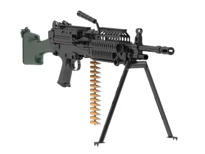 Mk 48 Machine Gun 3D model purchase
