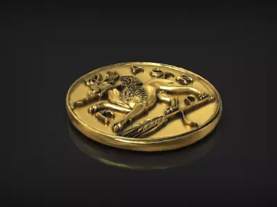 Ancient Panticapaeum Stater Coin Antique Greek Replica 3D print model