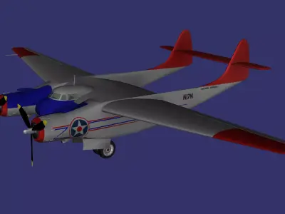 Burnelli CBY-3 Loadmaster Low-poly 3D model