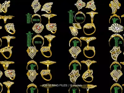 JCD 12 RING FILES 3D Model Pack