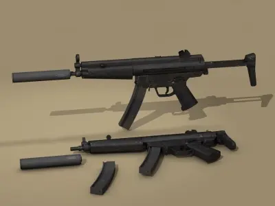 MP5 rifle 3D model