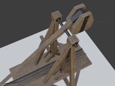 Medieval Trebuchet 3D model