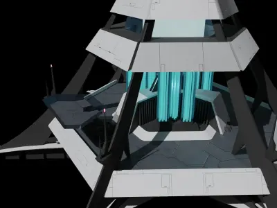 Sci-fi reactor 3D model