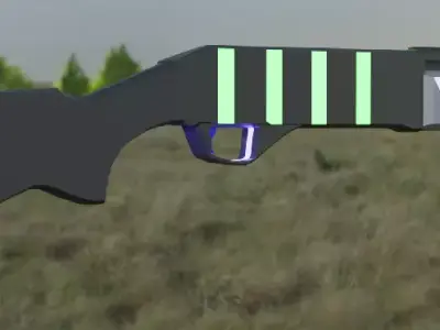 low poly cyber gun Free low-poly 3D model