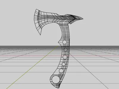 Throwing Axe Low-poly 3D model