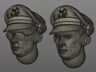 B-17 Pilot Head 3D print model