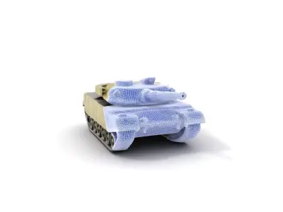 Desert Camouflage Tank model pack Low-poly 3D model buy