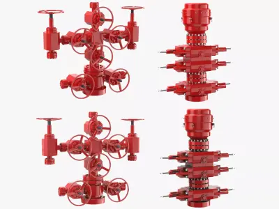 Oil Wellhead Collection 03 3D model