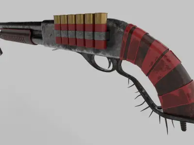 Remington 870 Modified Low-poly 3D model