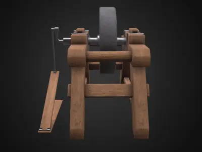 Grinding Wheel Low-poly 3D model