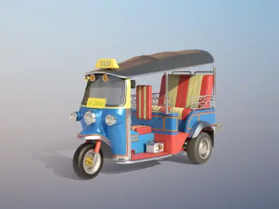 Tuk Tuk - Low-poly 3D model purchase