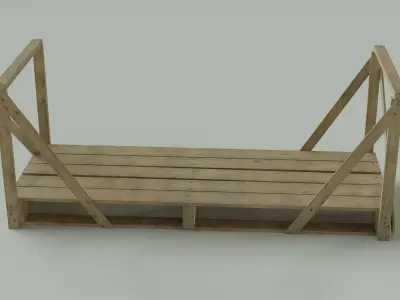 Big platform Low-poly 3D model