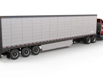 SuperLiner refregirated trailer Low-poly 3D model