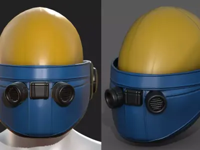 Helmet scifi military combat 3d model low poly  Low-poly 3D model buy