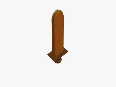 Cartoon Wooden Sword Low-poly 3D model