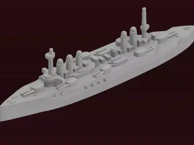 Danton-class battleship 3D print model