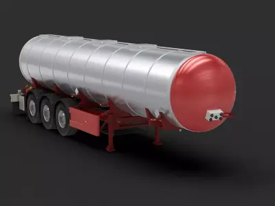 Tank Truck Trailer 3D model