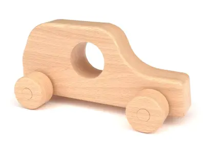 Wooden toy car 42 3D model