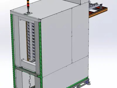 Automotive bumper production line 3D model