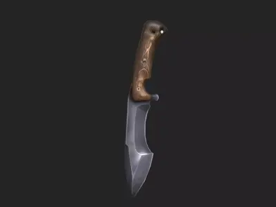 dagger 3D Model 002 Low-poly 3D model