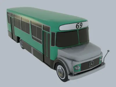 Argentinean Colectivo Low-poly 3D model