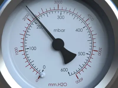 The pressure gauge Free 3D model
