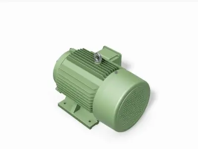 132S B34a Left IEC electric motor - 3D CAD model 3D model