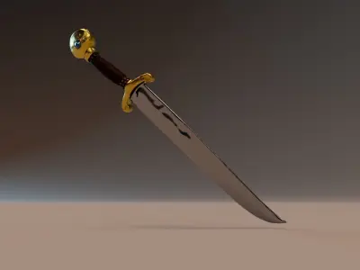 Fantasy Dagger Pack   Water and Metal Variants  PBR GameReady Low-poly 3D model