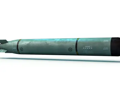 Torpedo Mark 46 Low-poly 3D model