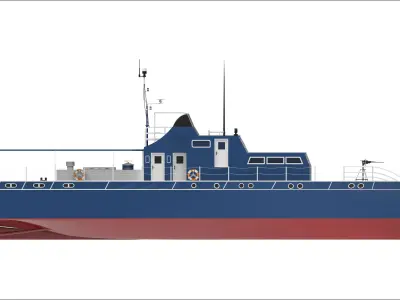 Fast Patrol Boat  Low-poly 3D model