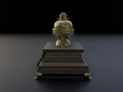Vintage Rotary Old Phone Low-poly 3D model