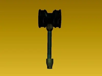 stylized battle hammer  3D model