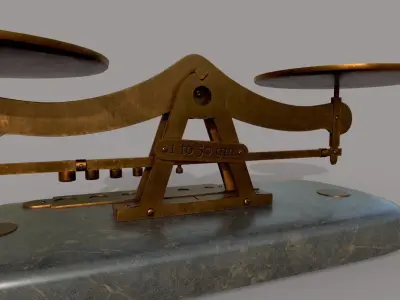 Balance Scale Low-poly 3D model