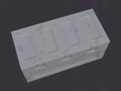 Military Loot Crate Regular Box Low-poly 3D model