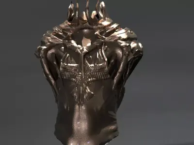 clawed armour chest piece 3D model