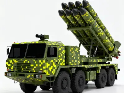 Realistic Military Rocket Launcher 3D Model Low-poly 3D model