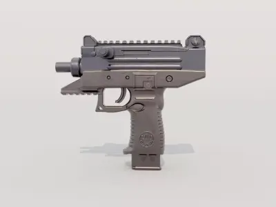 Uzi SMG Low-poly 3D model