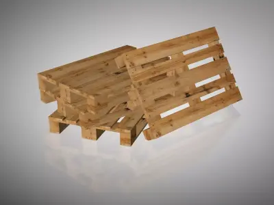 European wood pallet Free 3D model