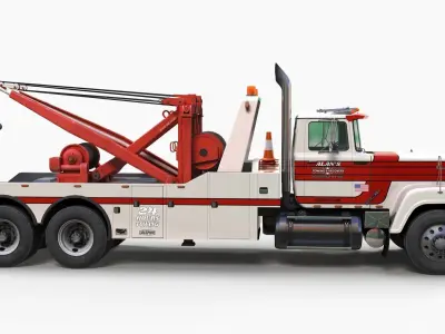 SuperLiner Wrecker Low-poly 3D model