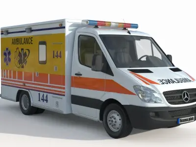 Mercedes Benz Sprinter 516 CDI GSF RTW Krankenwagen Ambulance 3D model
