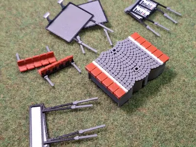 Double Edge Platform board modules 1-87 FDM color 3D print model