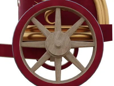 Fancy Chariot Low-poly 3D model