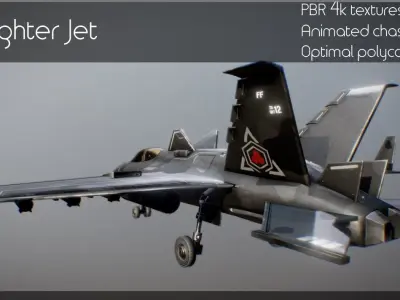 Futuristic Aircrafts Low-poly 3D model