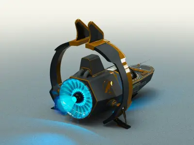 SpaceShip 3D model from CGTrader