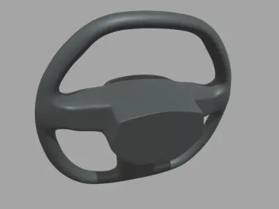 Steering Wheel Car 04 Low-poly 3D model