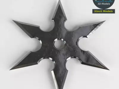 Shuriken ninja star 3D model