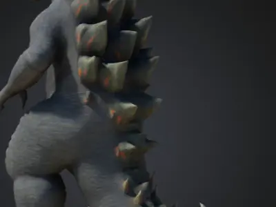  Godzilla 3D figure 3D print model
