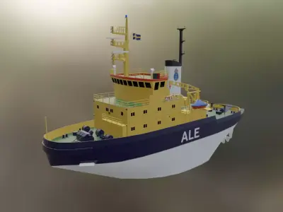 Swedish Icebreaker Ale Low-poly 3D model