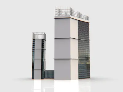 Central Building Low-poly 3D model purchase