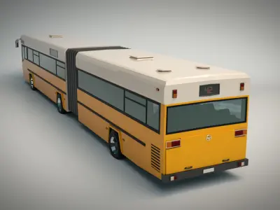 Low Poly City Bus 02 Low-poly 3D model